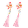 LuxuryFantasy Pinces pour Tétons Fleur avec Pompon et Clochette Flowerbell